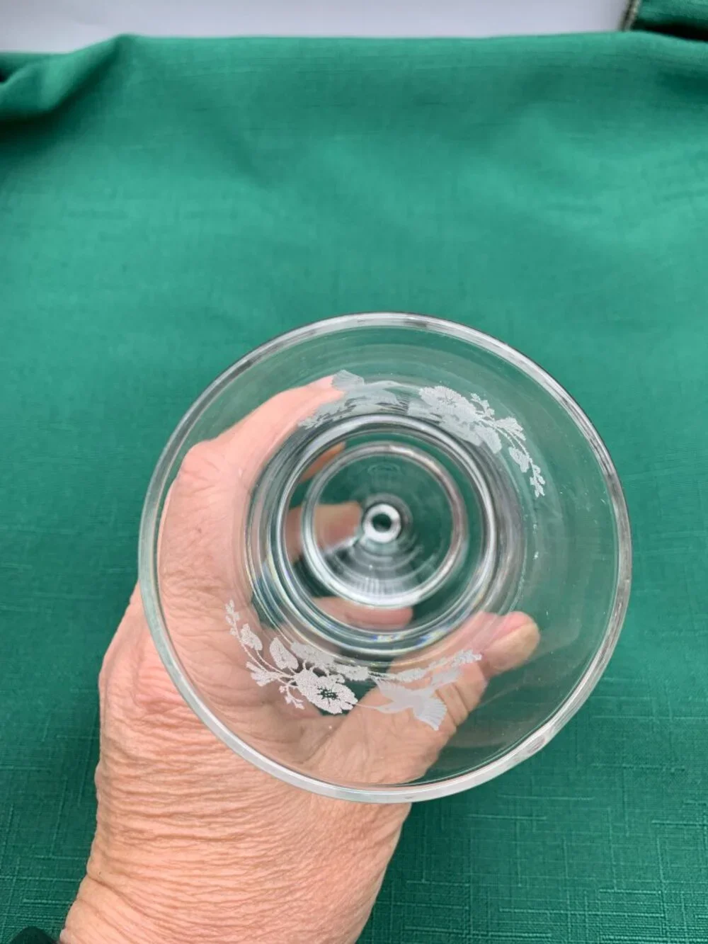 Set of 2 Home Interiors & Gifts HOMECO Clear Glass Votive Cups w/ Etched Design